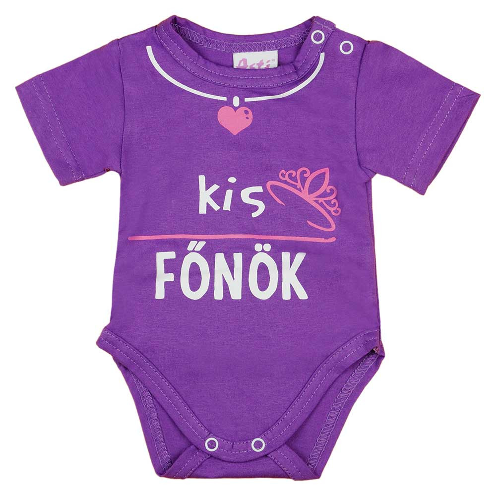 babashop.hu - "Kis főnök" feliratos rövid ujjú baba body
