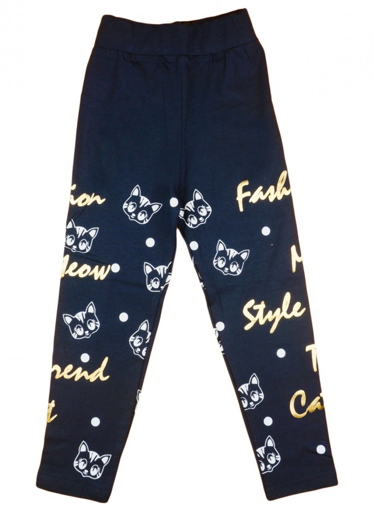 babashop.hu - Cica mintás kislány hosszú leggings (TUR)