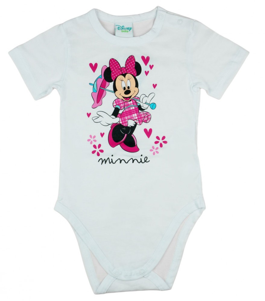 babashop.hu - Disney Minnie rövid ujjú babal body fehér