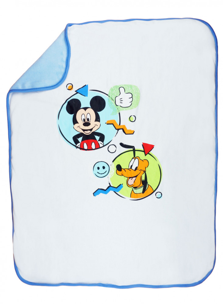 babashop.hu - Disney Mickey és Plútó wellsoft béléses pamut babatakaró (méret: 70x90cm)