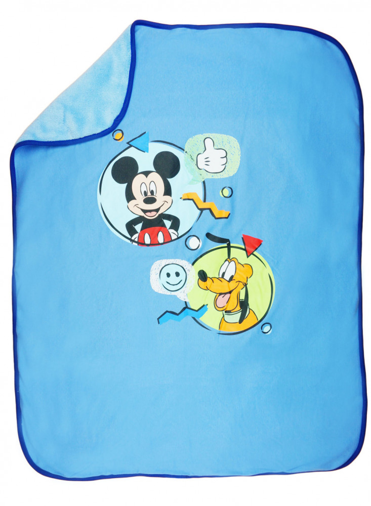 babashop.hu - Disney Mickey és Plútó wellsoft béléses pamut babatakaró (méret: 70x90cm)