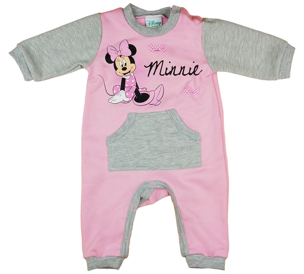 babashop.hu - Disney Minnie hosszú ujjú, belül bolyhos rugdalózó