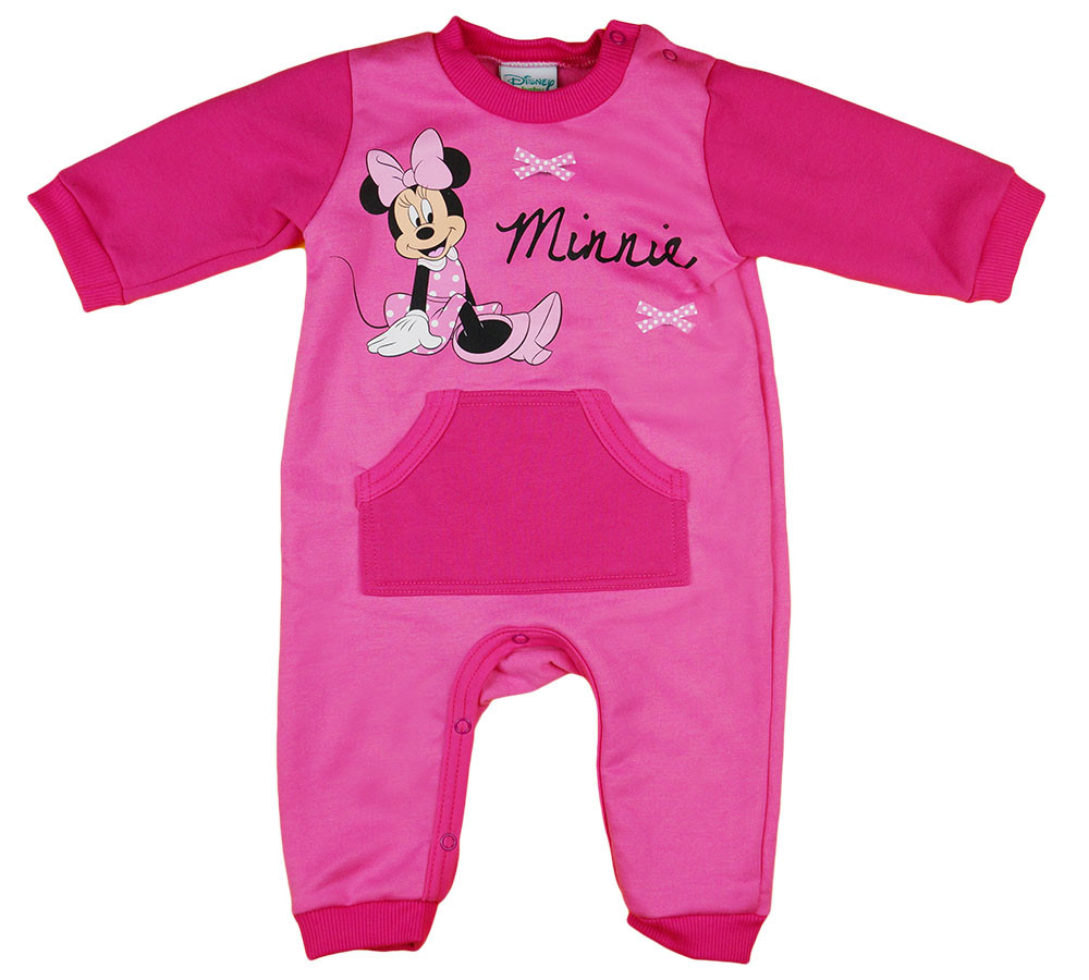 babashop.hu - Disney Minnie hosszú ujjú, belül bolyhos rugdalózó