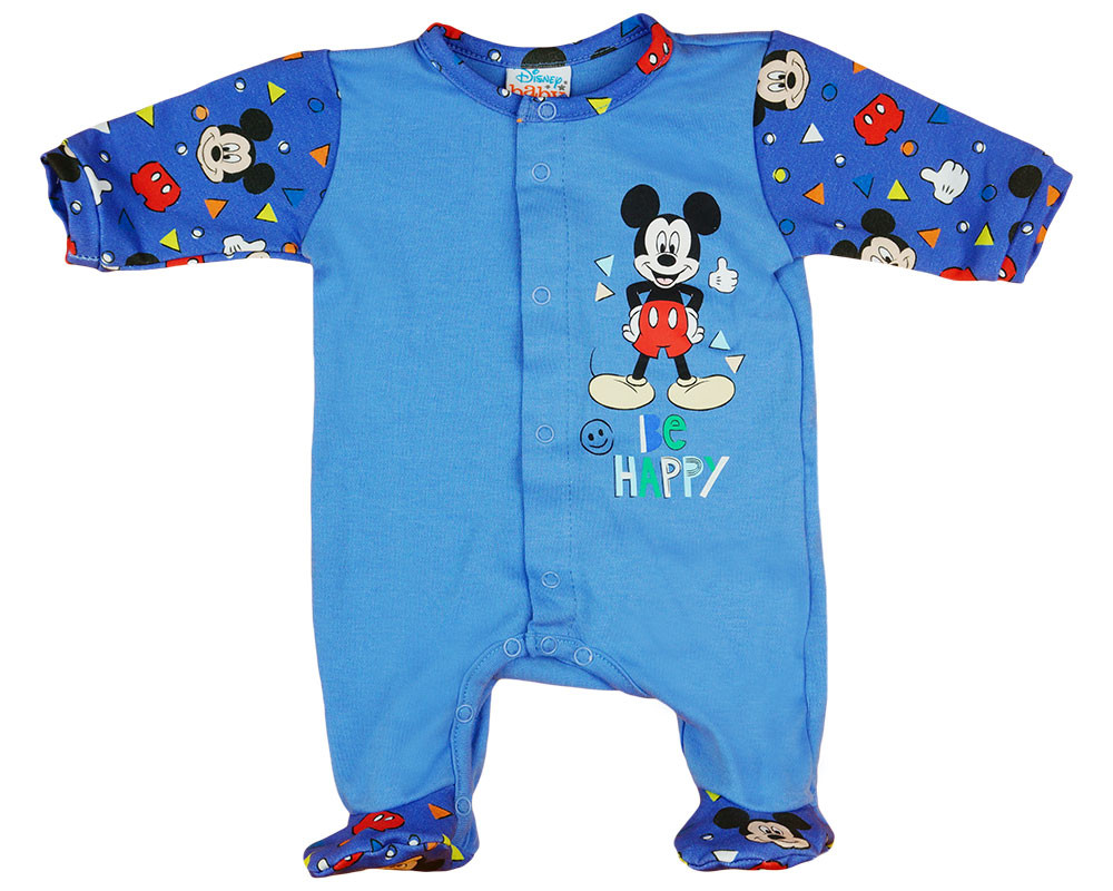 babashop.hu - Disney Mickey "be happy" hosszú ujjú rugdalózó