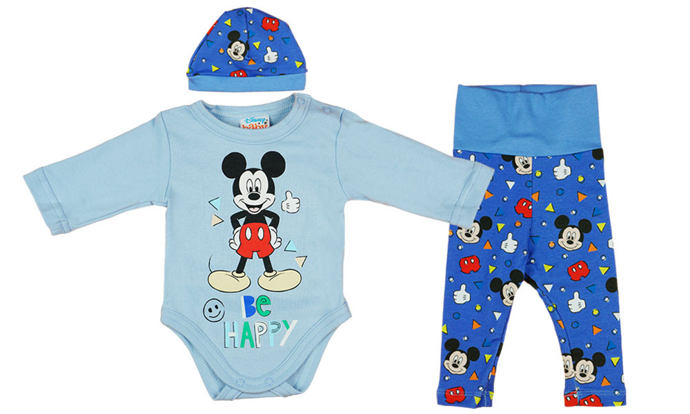 babashop.hu - Disney Mickey "Be happy" 3 részes baba szett
