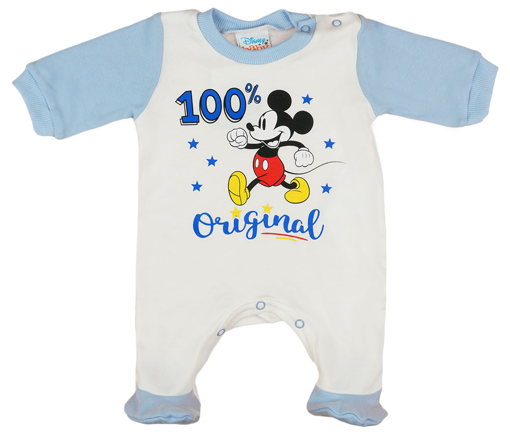 babashop.hu - Disney Mickey hosszú ujjú pamut rugdalózó