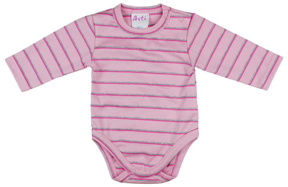 babashop.hu - Csíkos pamut vállonpattentos baba body