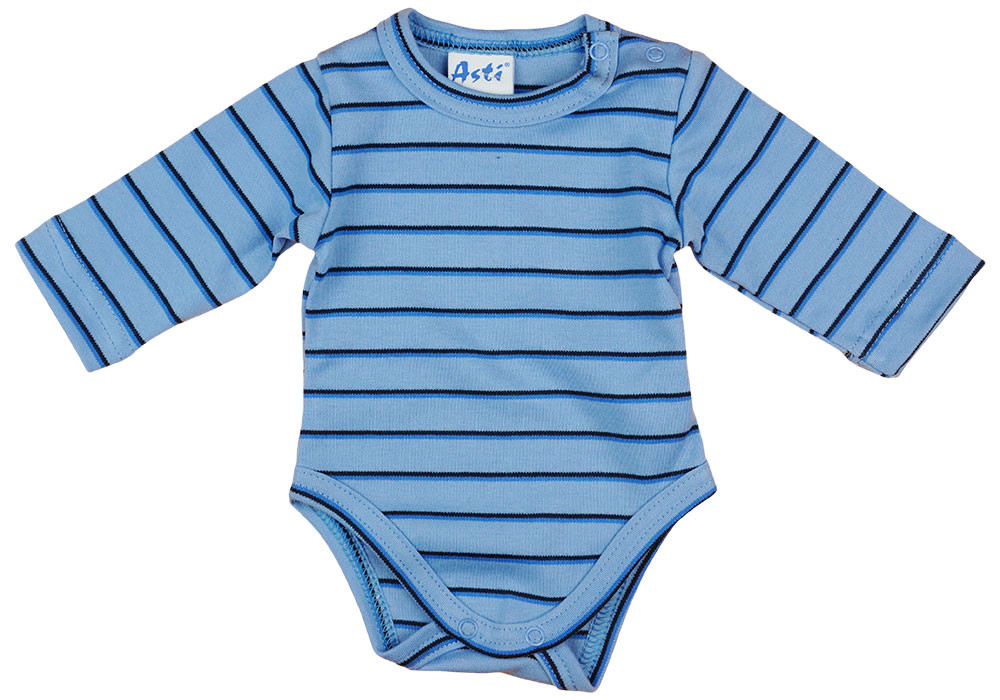 babashop.hu - Csíkos pamut vállonpattentos baba body