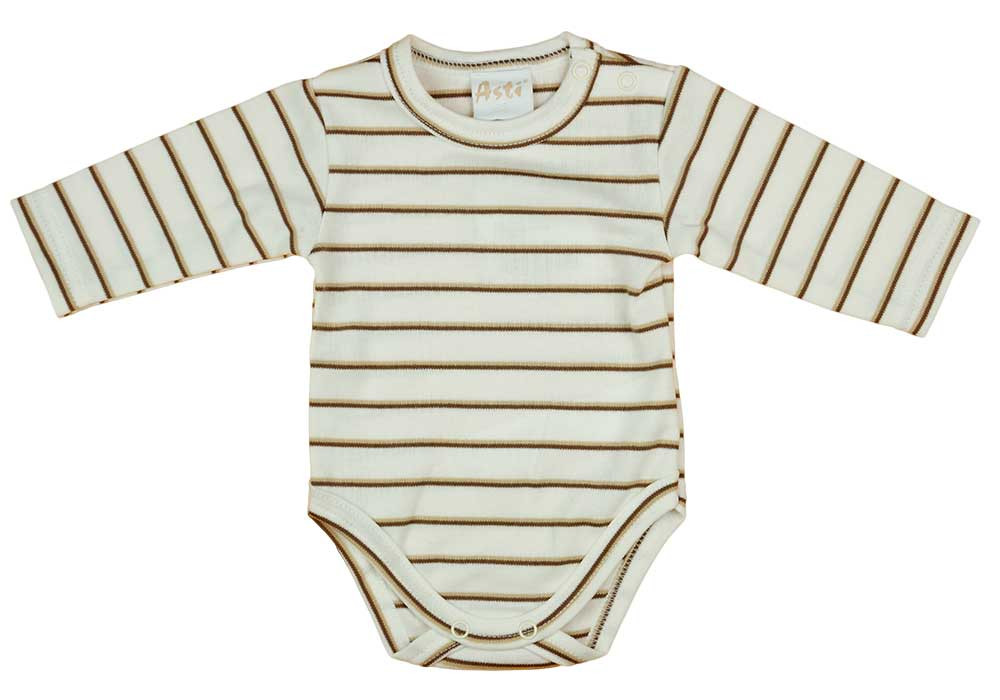 babashop.hu - Csíkos pamut vállonpattentos baba body