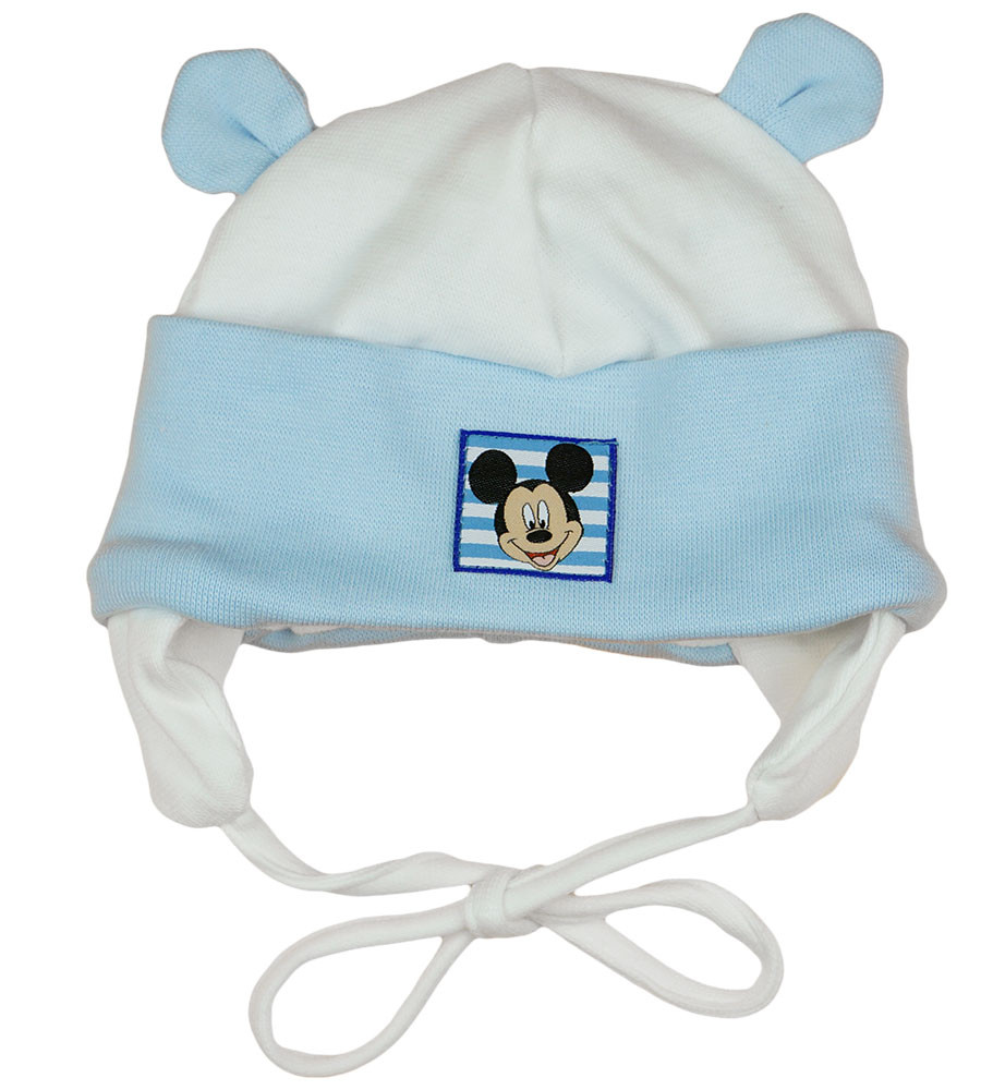 babashop.hu - Disney Mickey megkötős, fülvédős baba sapka