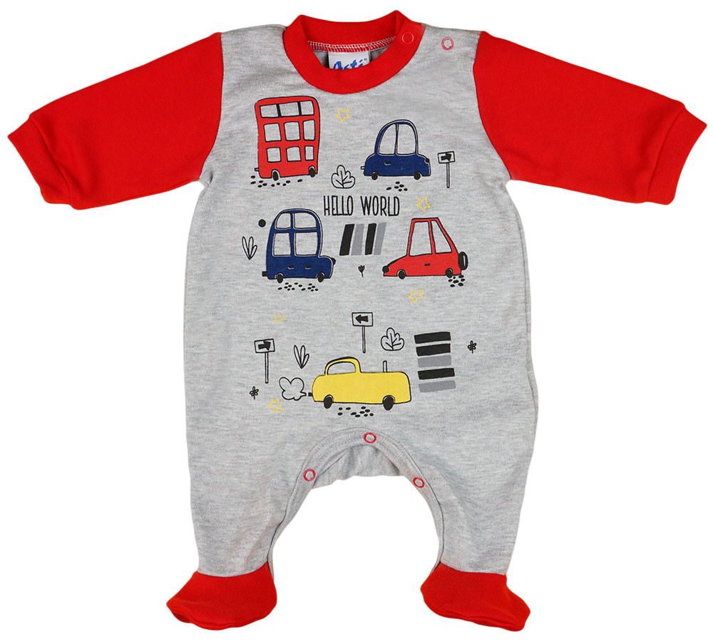 babashop.hu - Autós hosszú ujjú rugdalózó