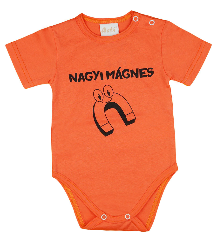 babashop.hu - Nagyi mágnes feliratos rövid ujjú baba body