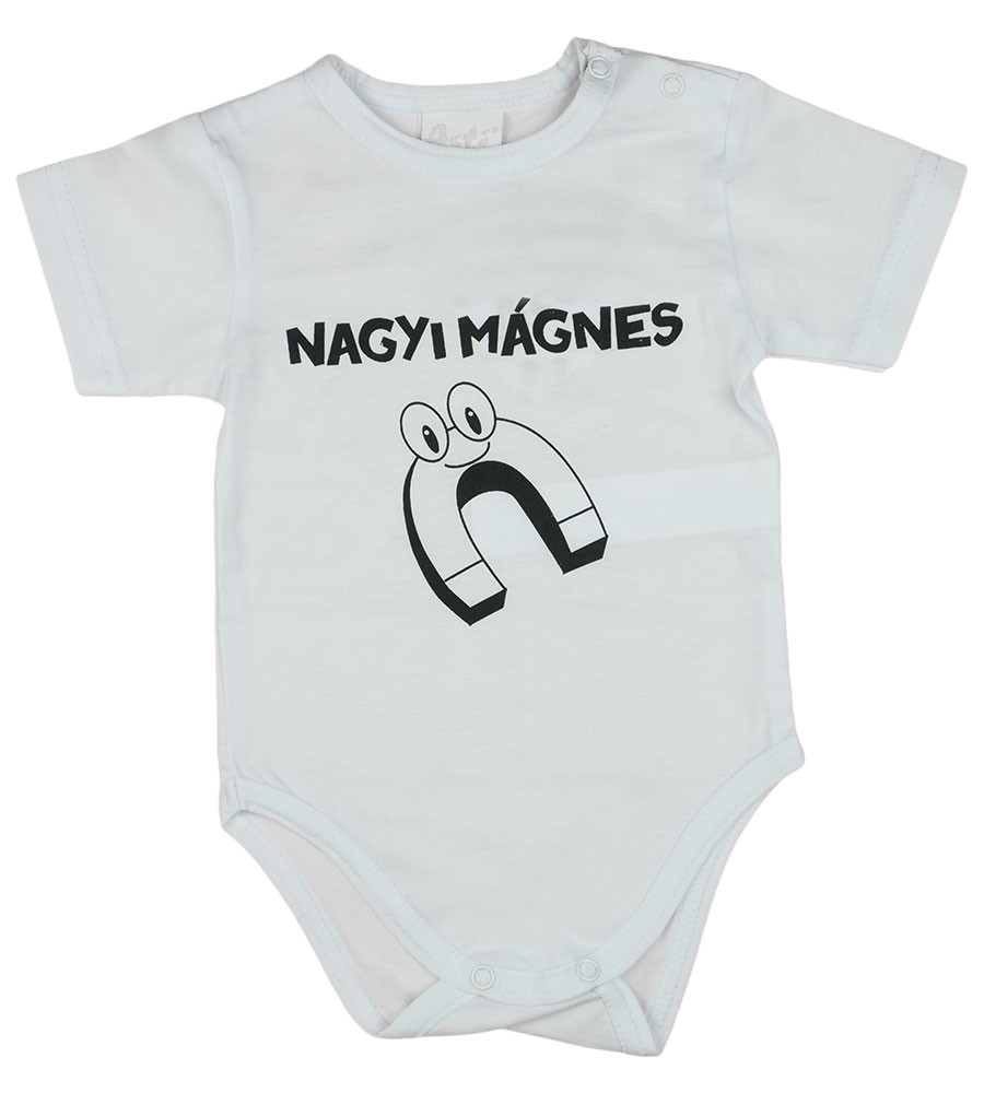 babashop.hu - Nagyi mágnes feliratos rövid ujjú baba body