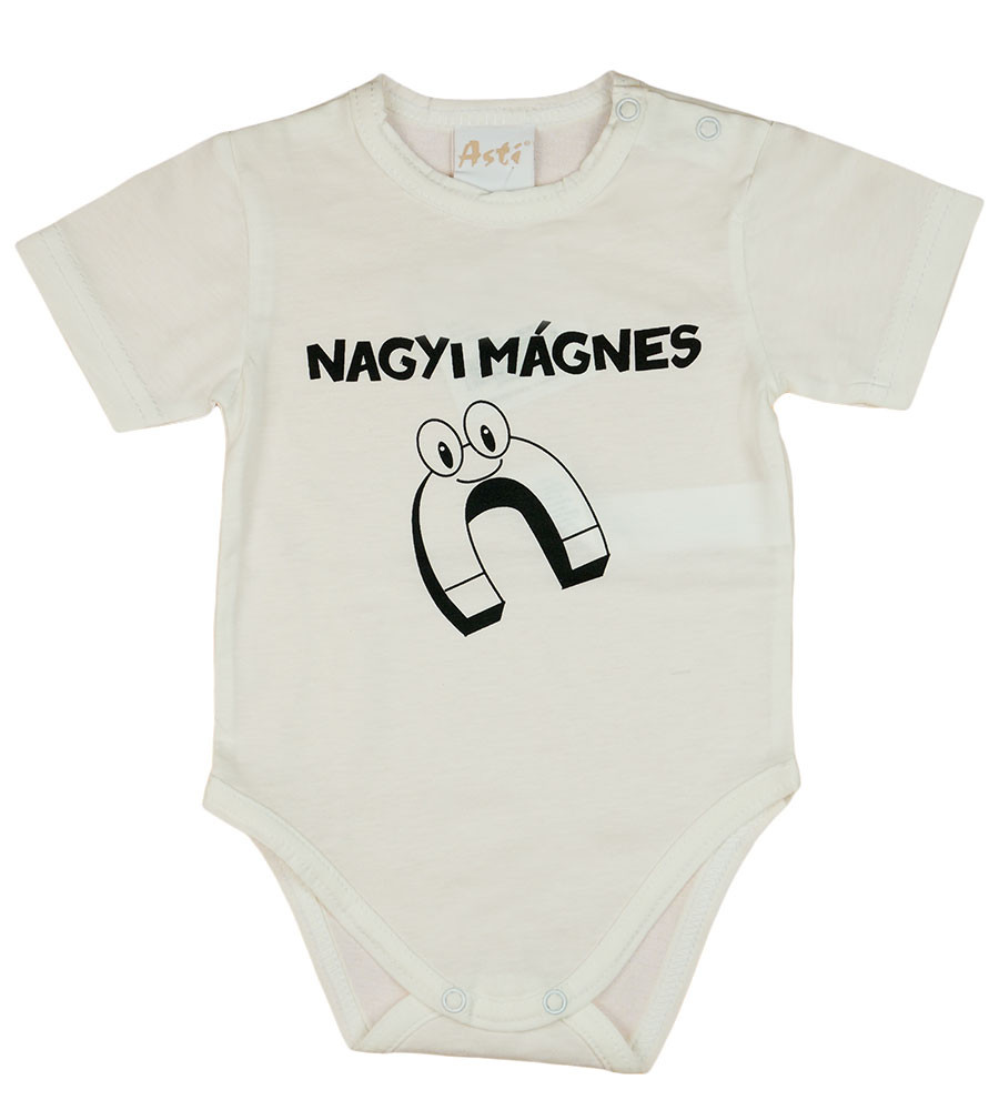 babashop.hu - Nagyi mágnes feliratos rövid ujjú baba body