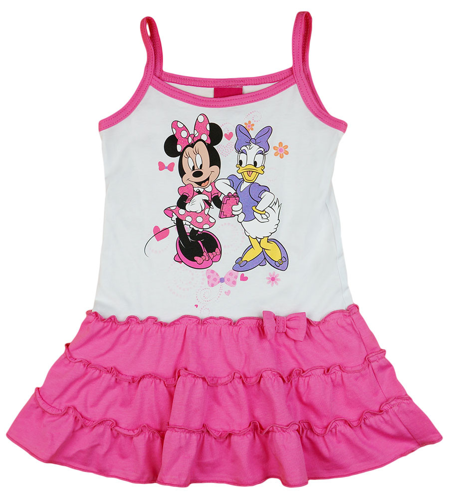 babashop.hu - Disney Minnie és Daisy kacsa spagetti pántos fodros pamut ruha