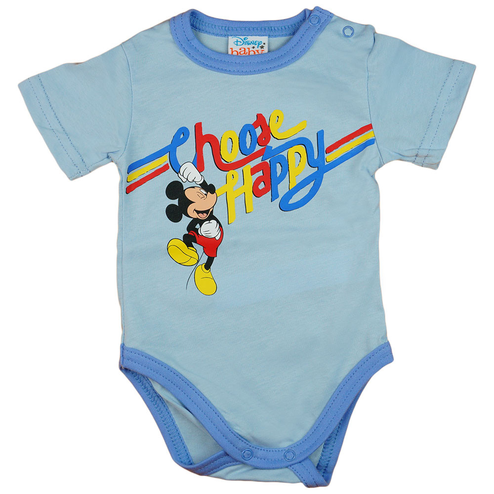 babashop.hu - Disney Mickey "Choose Happy" rövid ujjú baba body