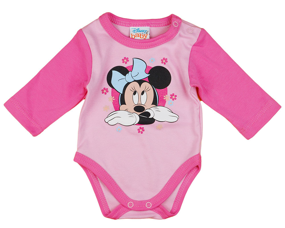 babashop.hu - Disney Minnie virágos hosszú ujjú baba body