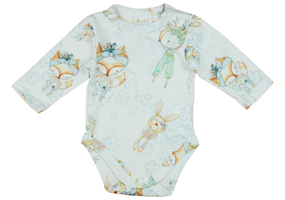 babashop.hu - "Baby Dreams" hosszú ujjú baba body erdő állataival