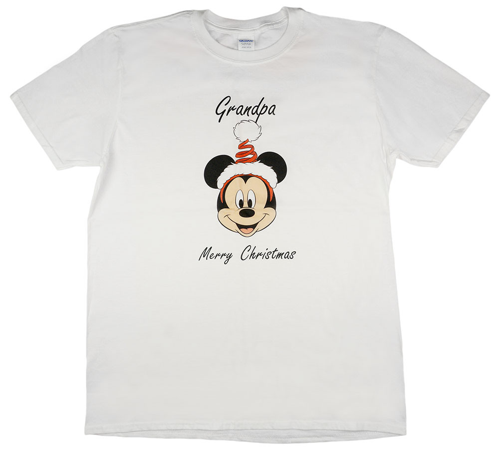 babashop.hu - Disney Mickey karácsonyi feliratos póló nagypapáknak