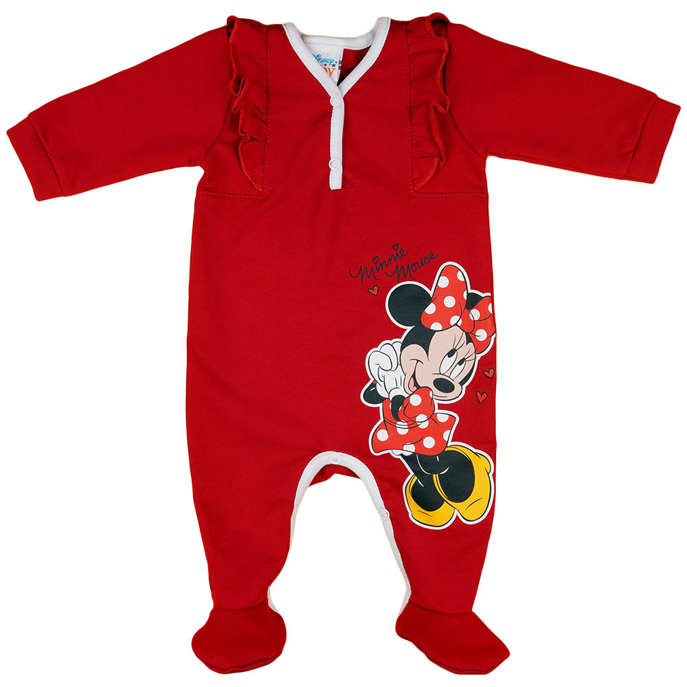 babashop.hu - Disney Minnie szívecskés, fodros baba rugdalózó