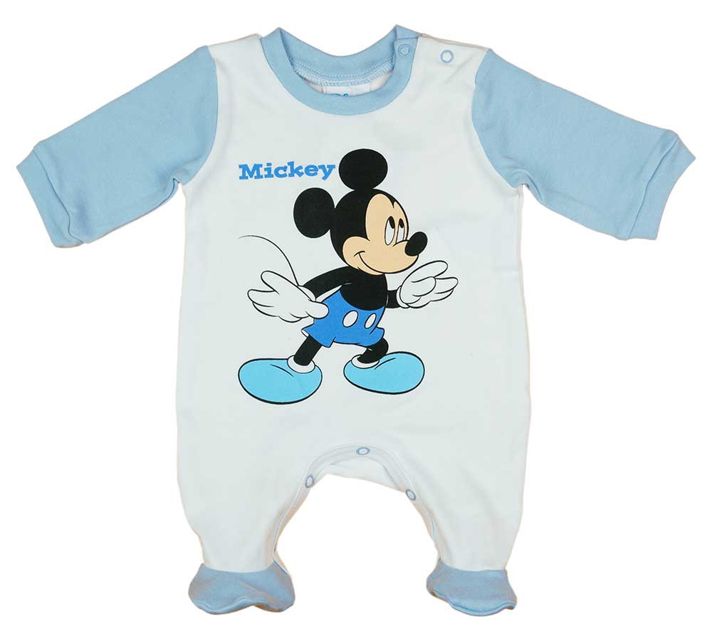 babashop.hu - Disney Mickey vékony pamut hosszú ujjú rugdalózó