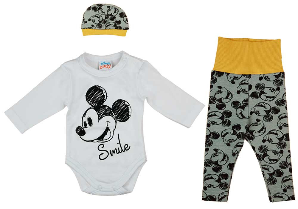 babashop.hu - 3 részes kisfiú baba szett Mickey egér mintával