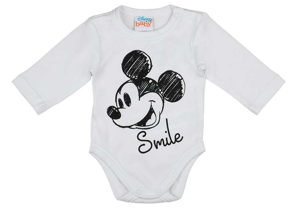 babashop.hu - Hosszú ujjú baba body Mickey egér mintával