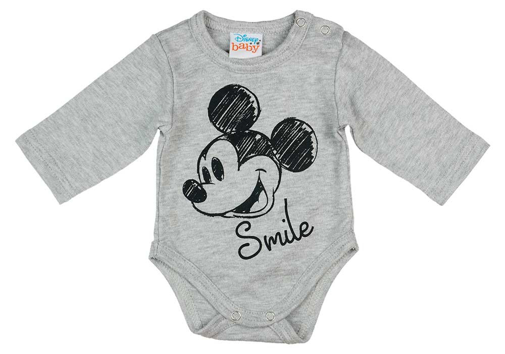 babashop.hu - Hosszú ujjú baba body Mickey egér mintával