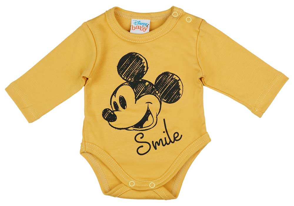 babashop.hu - Hosszú ujjú baba body Mickey egér mintával