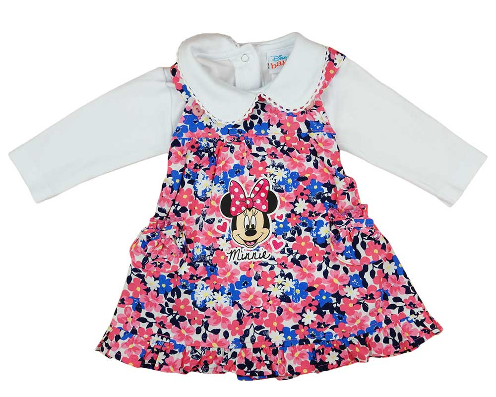 babashop.hu - Fodros kantáros kislány ruha body-val Minnie mintával