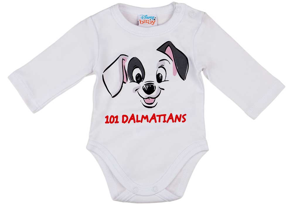 babashop.hu - Hosszú ujjú baba body 101 kiskutyás mintával