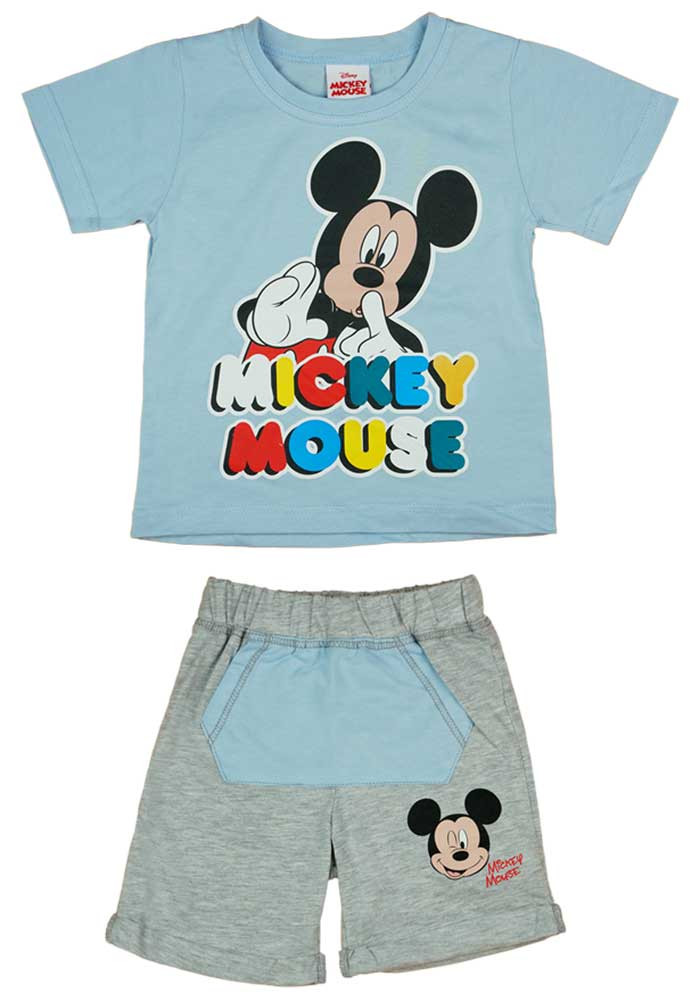 babashop.hu - 2 részes kisfiú pamut nyári szett Mickey egér mintával