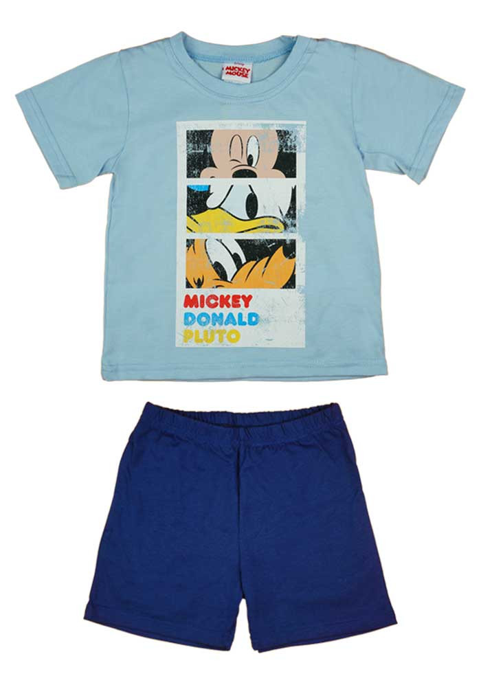 babashop.hu - 2 részes kisfiú pamut nyári szett Mickey egér mintával