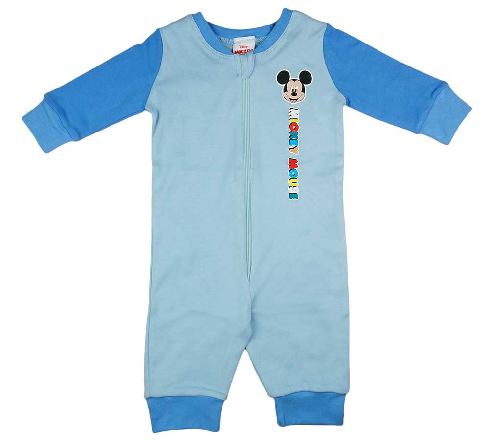 babashop.hu - Hosszú ujjú, elöl cipzáras overálos pizsama Mickey mintával