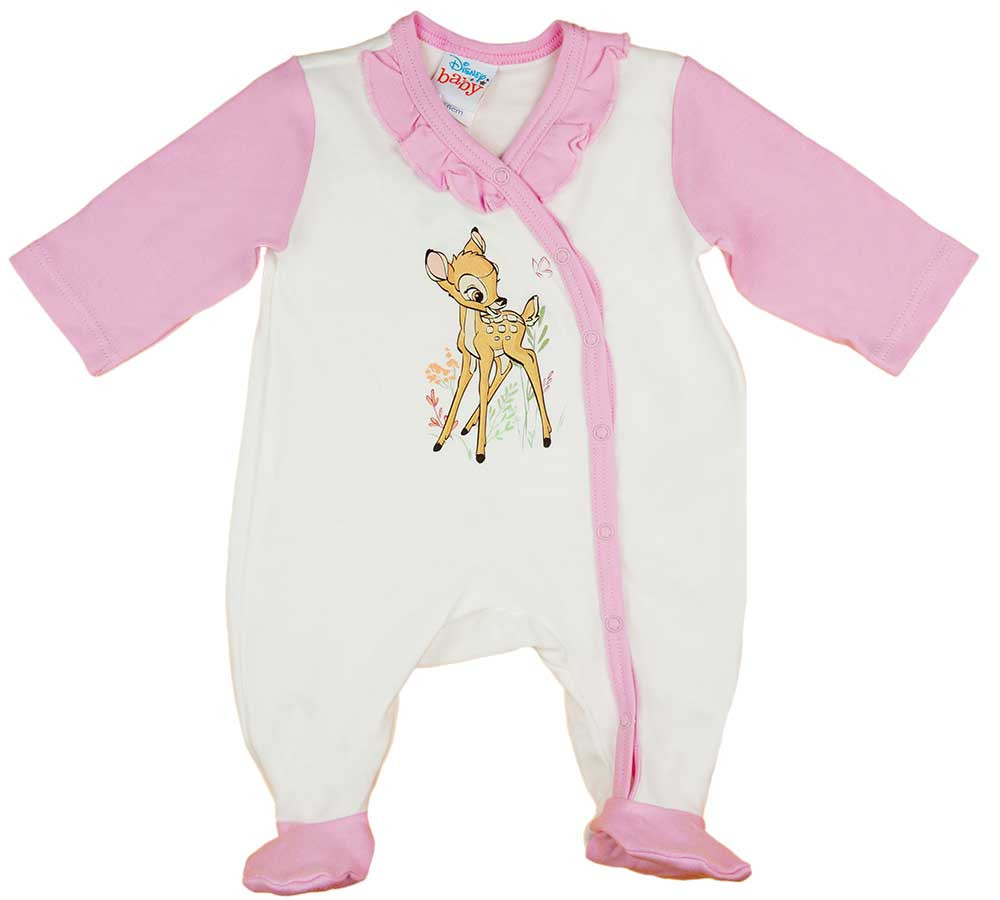 babashop.hu - Hosszú ujjú kislány rugdalózó Bambi mintával
