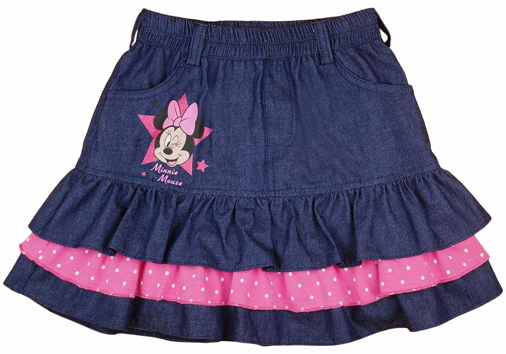 babashop.hu - Fodros farmer kislány szoknya Minnie egér mintával