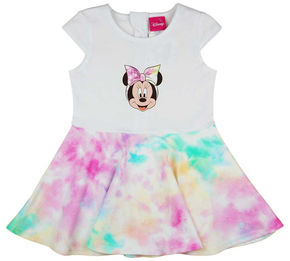 babashop.hu - Szivárványos batikolt kislány nyári ruha Minnie egérrel