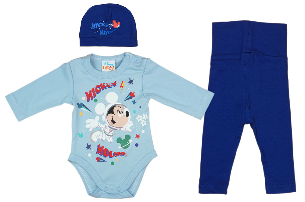 babashop.hu - 3 részes baba kisfiú szett Mickey egér mintával