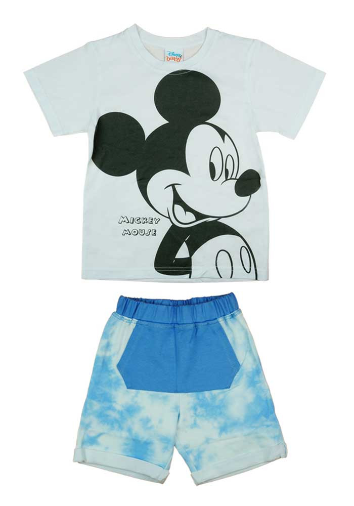 babashop.hu - 2 részes batikolt rövidnadrágos kisfiú nyári szett Mickey egér mintával
