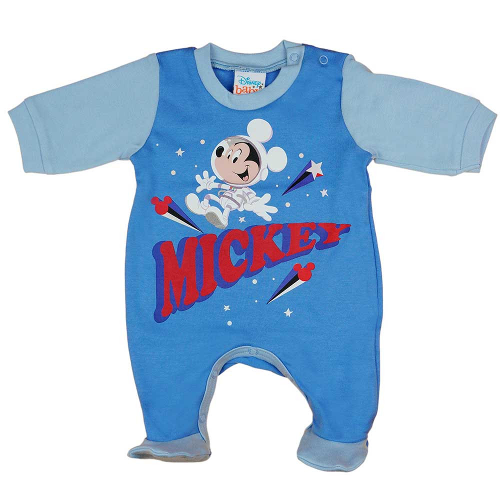 babashop.hu - Hosszú ujjú baba rugdalózó űrhajós Mickey egér mintával