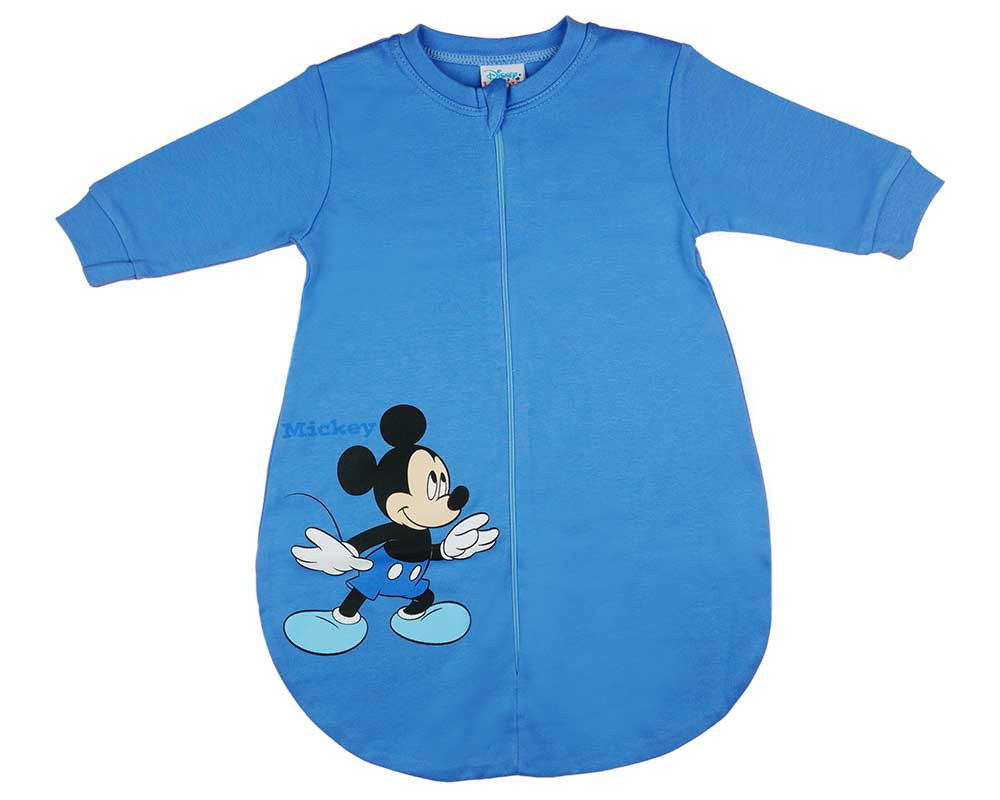 babashop.hu - Hosszú ujjú vékony pamut hálózsák Mickey egér mintával 1,5 TOG