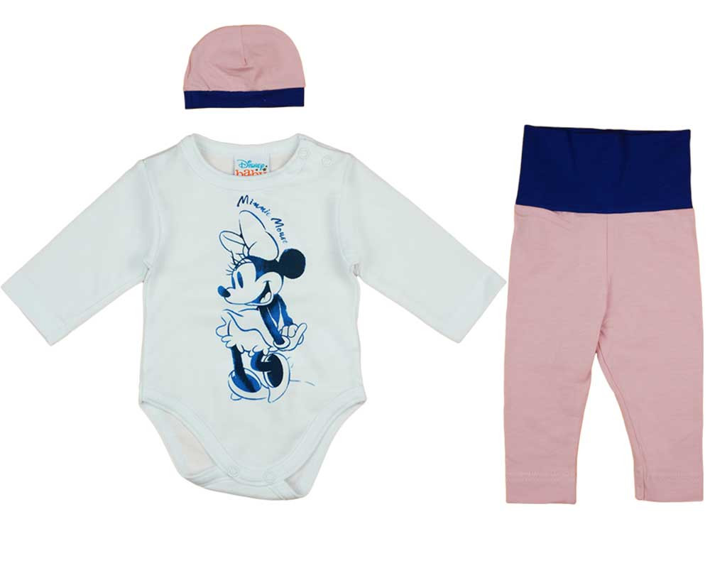 babashop.hu - 3 részes kislány baba szett Minnie egér mintával