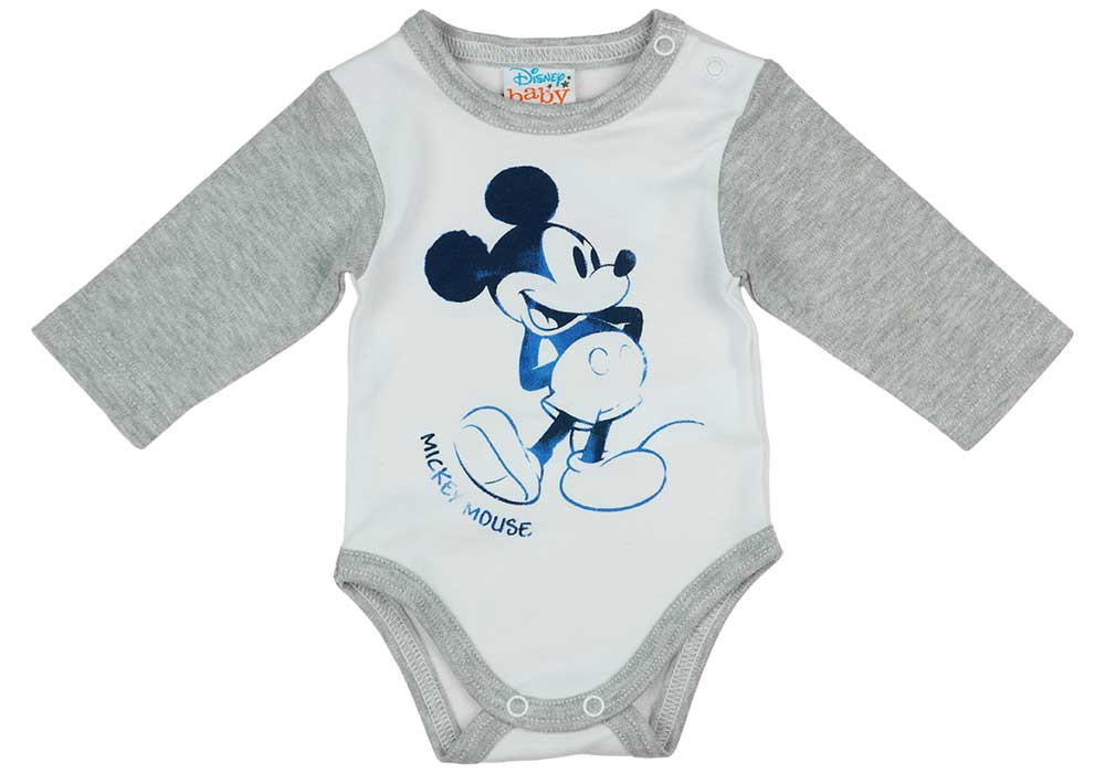 babashop.hu - Hosszú ujjú baba body Mickey egér mintával