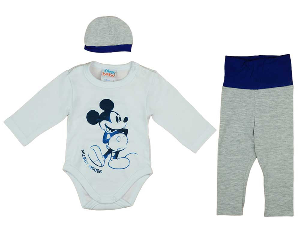babashop.hu - 3 részes kisfiú baba szett Mickey egér mintával