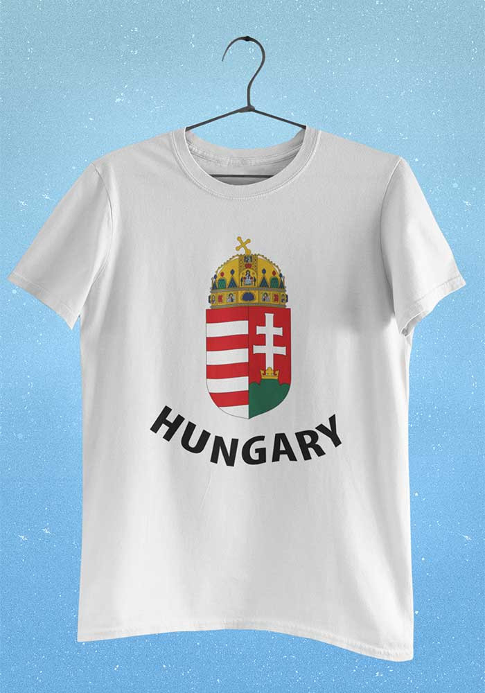 babashop.hu - Rövid ujjú gyerek póló magyar címerrel és Hungary felirattal