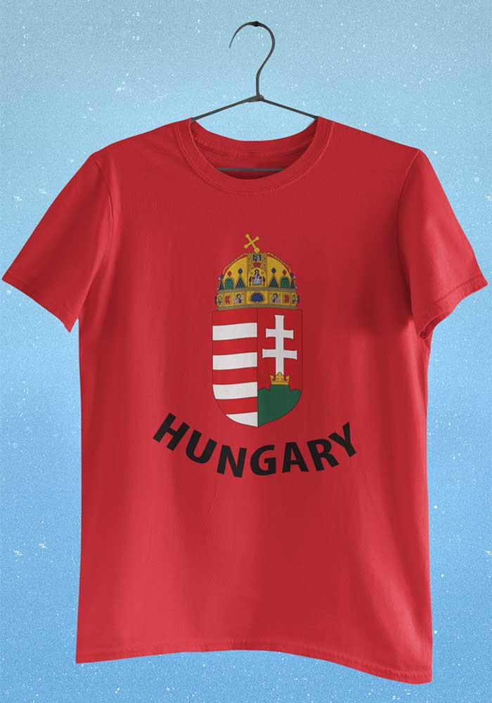 babashop.hu - Rövid ujjú gyerek póló magyar címerrel és Hungary felirattal