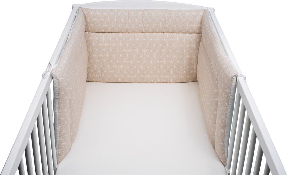 babashop.hu - Bubaba fejvédő - Beige snowflakes