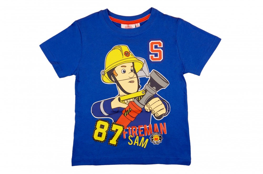 babashop.hu - Sam a tűzoltó rövid ujjú fiú póló kék