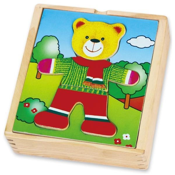 babashop.hu - Apollo Viga - Fa öltöztetőjáték, Mackó fiú