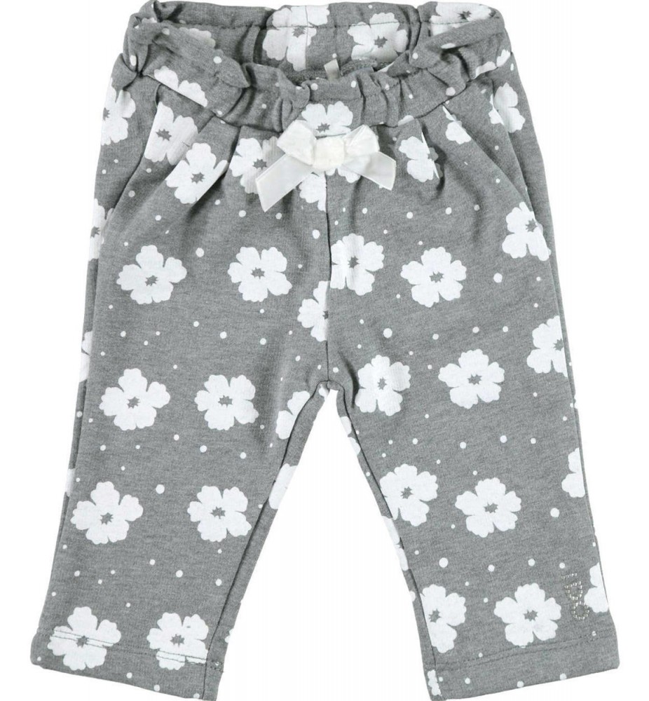 babashop.hu - iDO lányka belül bolyhos, virág mintás leggings